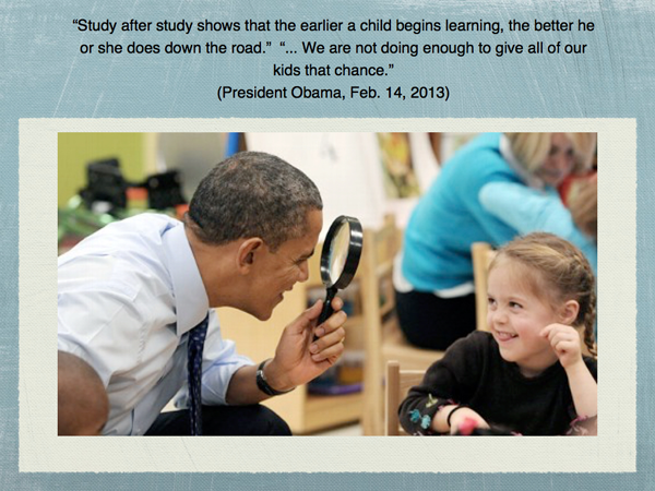 A picture of president obama and his daughter.