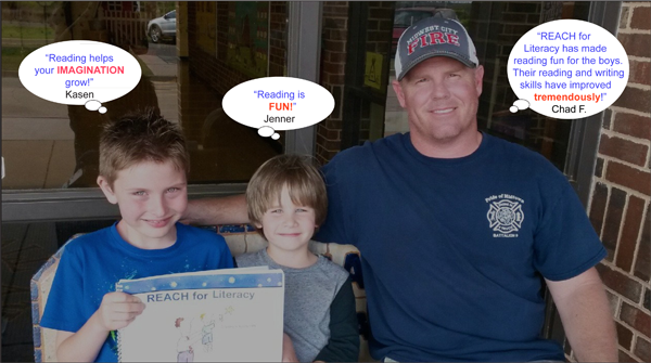 A man and two boys are posing for the camera.